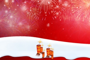新年红色淘宝背景