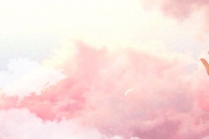 护士节粉色云朵爱心banner