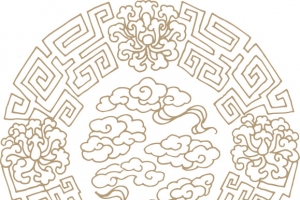 圆形古典花纹