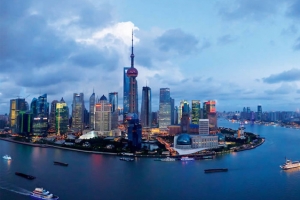 城市湖景高楼大厦banner背景