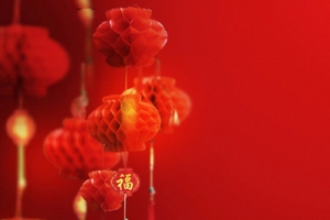 新春新年中国红节日喜庆红色背景素材