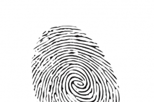 黑色倾斜指纹识别