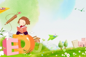 英语培训班招生卡通小清新蓝色banner
