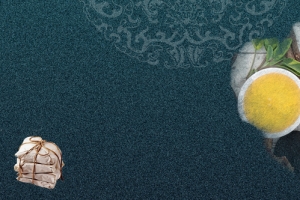 中药蓝色复古banner