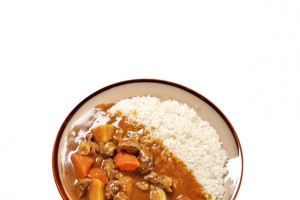 实物咖喱鸡肉饭素材