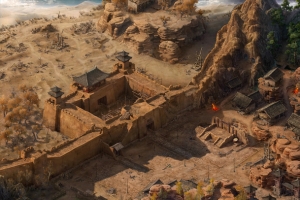 古代城墙游戏场景原画