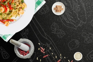 食物卡通黑色海报banner背景