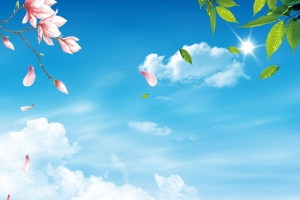 蓝色简约鼓浪屿旅行海报