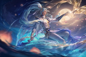 王者荣耀韩信踏浪归4K高清无水印游戏壁纸4280x2160免费下载