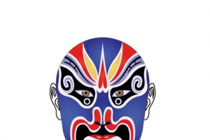 京剧脸谱蓝脸