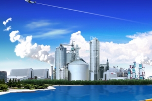 城市工厂背景