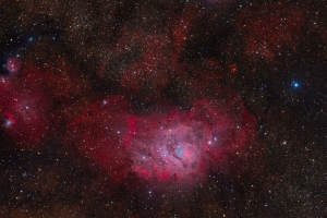 星云泻湖 星云 恒星 太空 深色 4k壁纸 3840x2160