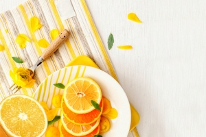 水果简约灰色海报背景banner