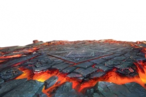 火山岩浆裂缝素材