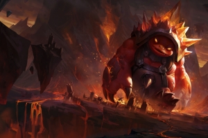 LOL英雄联盟披甲龙龟 地狱火 拉莫斯8k游戏壁纸7680x4320