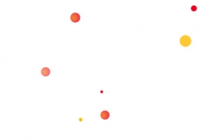 橙色渐变漂浮卡通圆球高清PNG透明素材免费下载