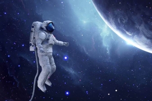 遨游在太空中的宇航员