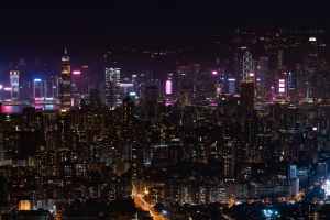 城市 夜城 鸟瞰图 城市景观 灯光 4k壁纸 3840x2160