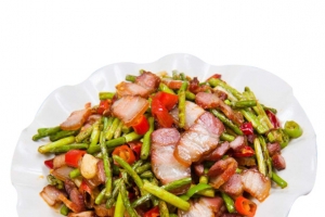 湘菜系列美食蒜台炒肉