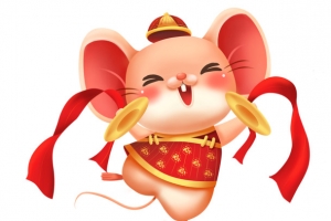 鼠年大吉手绘元素鼠年新年卡通3