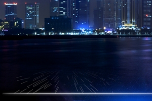 夜晚都市霓虹背景图