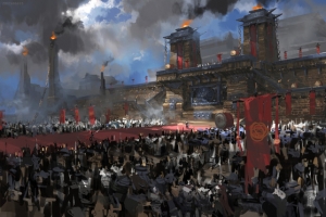 战争硝烟烽火场景