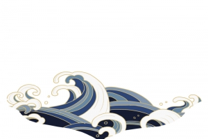 中国风海浪金色纹理素材