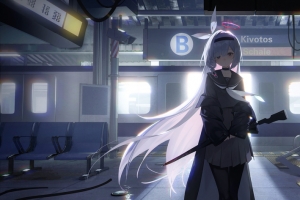 蓝色档案长发动漫女孩连裤袜11K超宽屏4K高清壁纸11111x5000免费下载