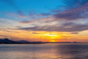 海 地平线 天空 云 日出 4k壁纸 3840x2160