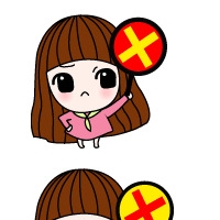 卡通小女孩举牌