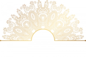 手绘金色花纹