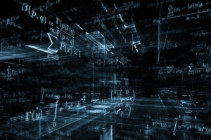 蓝色科技数学文字