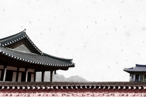 中式传统古建筑banner海报背景