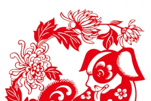 传统狗年剪纸窗花图案