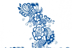 青花瓷古典暗纹免抠素材