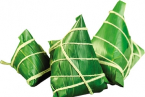 绿色丝线缠绕粽子