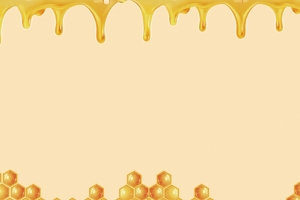 蜂蜜卡通黄色海报背景banner