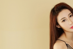 长发香肩美女孙梦瑶3440x1440带鱼屏壁纸
