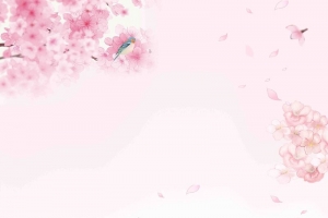 三月樱花季海报背景素材
