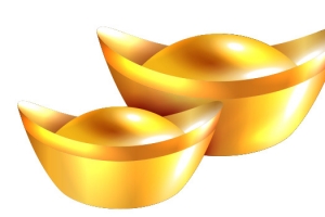 中国风春节矢量元素金元宝