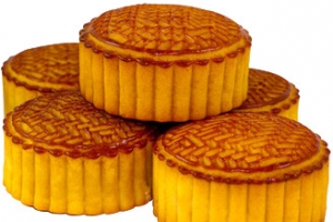 中秋节黄灿灿的月饼
