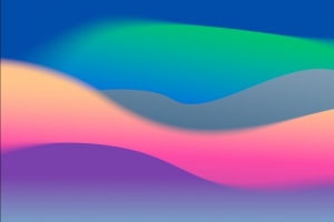macOS Big Sur 波浪，彩色 双显示器 超宽5120x1440壁纸