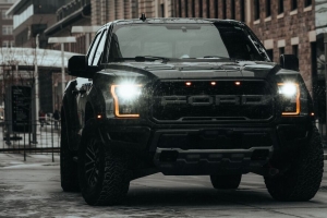 福特猛禽 福特 汽车 suv 黑色 道路 4k壁纸 3840x2160