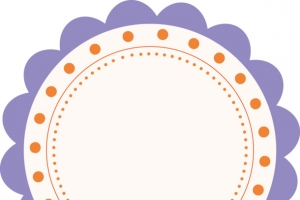 矢量创意紫色小碎花边框图高清PNG透明装饰素材免费下载