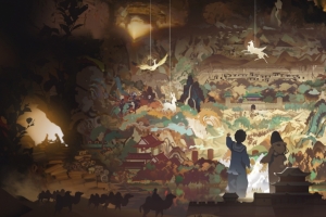 敦煌奇妙夜 奇幻唯美3440x1440带鱼屏壁纸