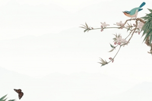 山水画清明节宣传海报背景