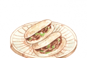 陕西手绘肉夹馍