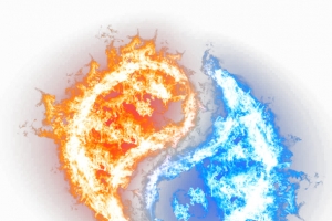 高清阴阳太极火焰