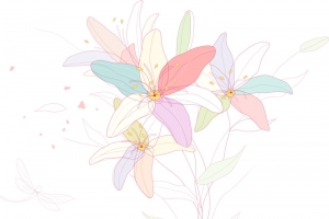 手绘百合高清PNG透明装饰元素植物设计素材免费下载