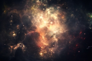 神秘黄色星空壁纸
